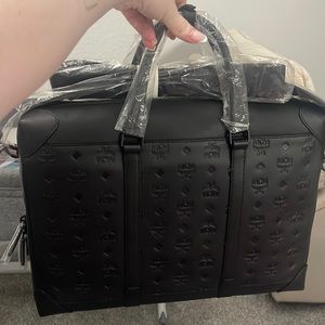 MCM Klassic Tote in Monogram Leather